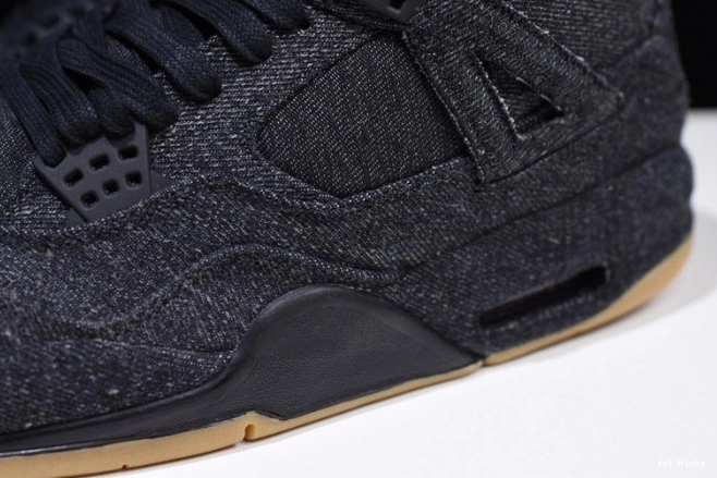 1st Kicks Shoes 4 Air Levi's Jordan 'black' AO2571-001 x 0823
